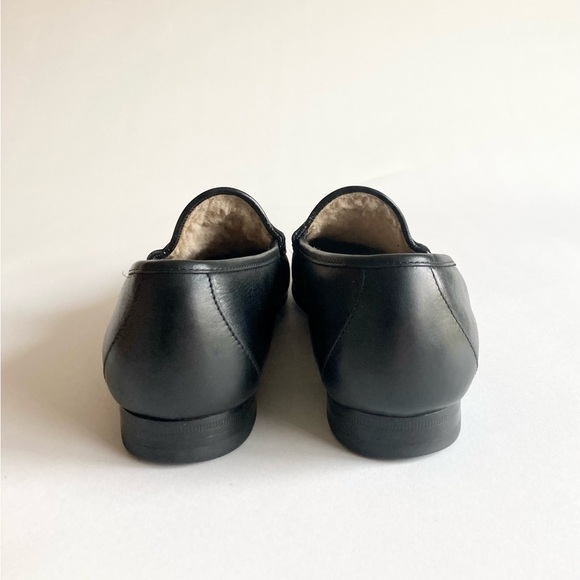 Gucci Black Genuine Leather Shearling Lining Loafers size EUR 40, US 9.5 - Picture 15 of 16